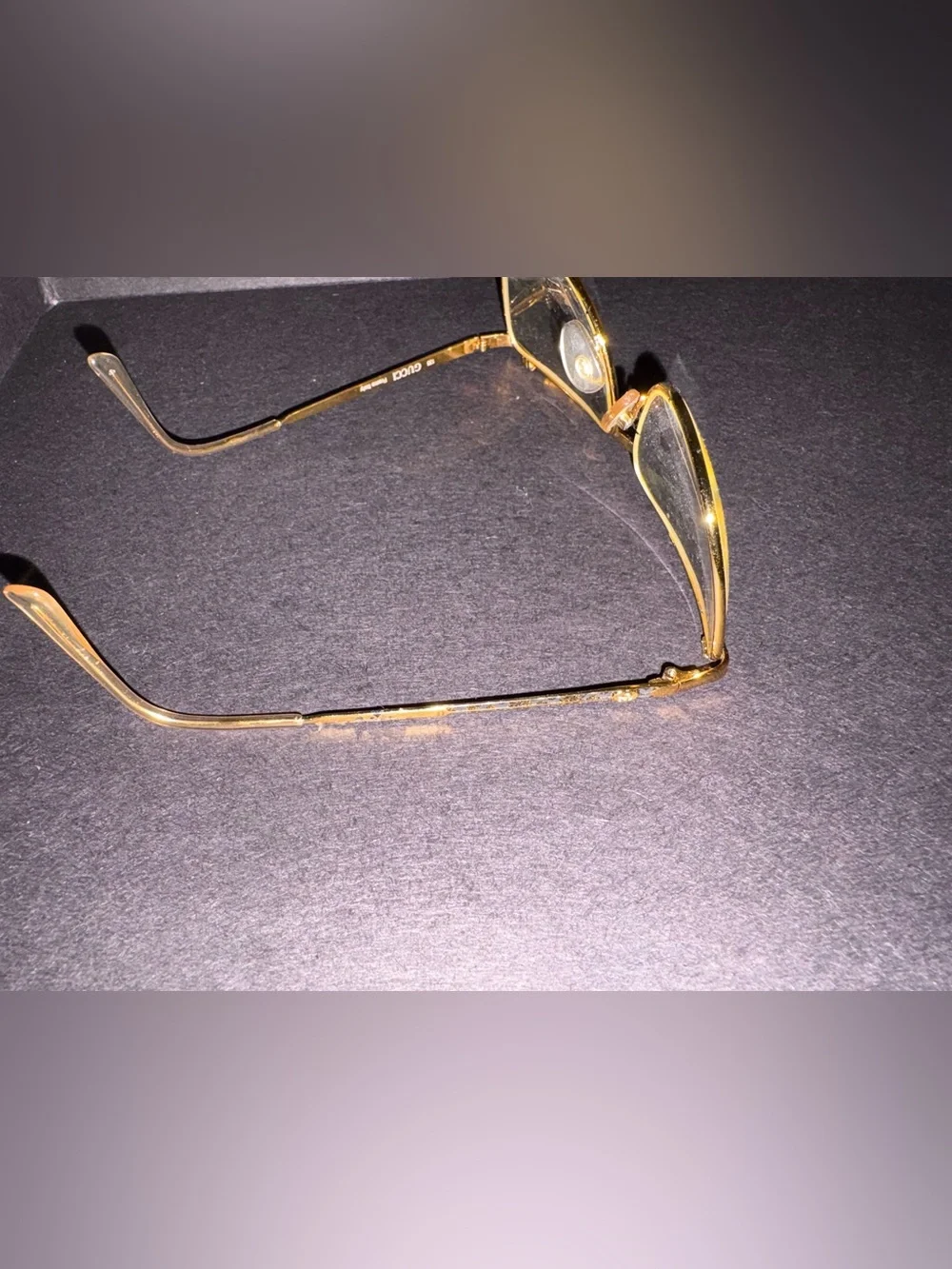 Gucci Gold Crystal Accent Women's Eyeglass Frame - Italian Design